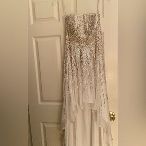 Sherri Hill white beaded gown